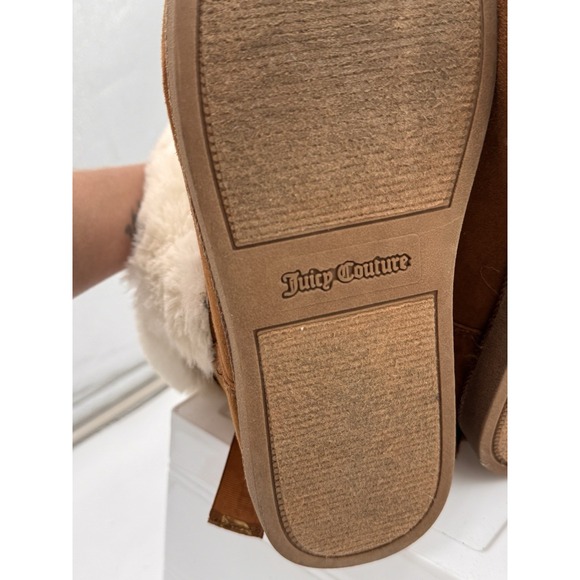 Y2K Juicy Couture King Chestnut Brown Fur Boots Women's Size 8 Ankle Booties - Picture 7 of 9